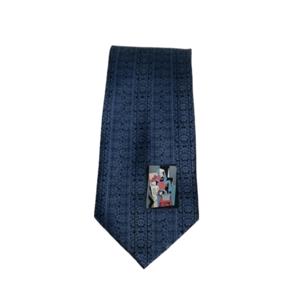 Tie Picasso L'Italienne 1917 100% Silk (Blue) - Picture 14 of 16